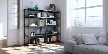Полка металлическая ПИКА, черный, 3 полки, 90х80х40
