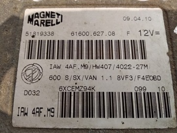 FIAT SEICENTO 1.1 ŘÍZENÍ JEDNOTKA 51819338