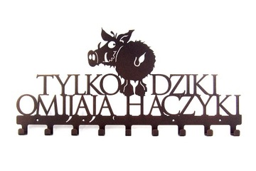 Wieszak na ubrania i klucze DZIKI OMIJAJĄ HACZYKI