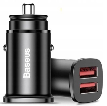 BASEUS Szybka ładowarka samochodowa 2xUSB QC 3.0 - Idealna dla podróżników