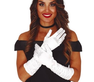 БЕЛЫЕ ПЕРЧАТКИ 40 СМ АКСЕССУАРЫ