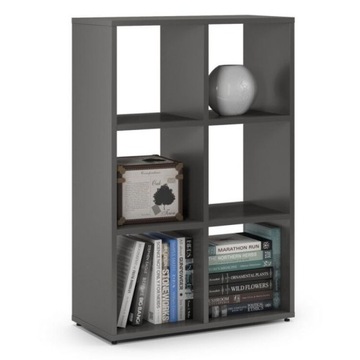 NOWOCZESNY REGAŁ BIBLIOTECZKA 6 PÓŁEK 66x30x100 cm