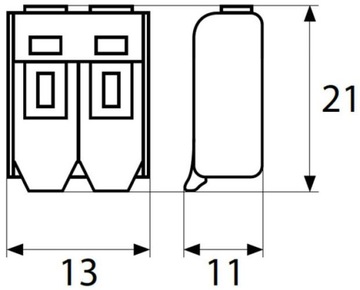 Монтажный быстроразъемный разъем 2х 0,2-4мм - 100 шт.