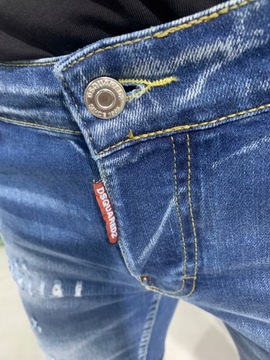 DSQUARED2 52 krótkie spodenki D2 jeansowe EU36 D2