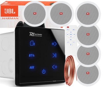 6 GŁOŚNIKÓW SUFITOWYCH JBL WZMACNIACZ BLUETOOTH