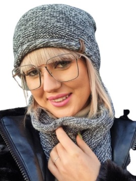 ЗИМНИЙ КОМПЛЕКТ ШАПКА + СНУД ЦВЕТА ТРУБКИ