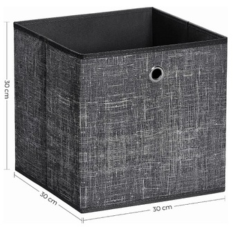 ЧЕРНО-СЕРЫЕ СКЛАДНЫЕ КОРОБКИ ДЛЯ ХРАНЕНИЯ И СКЛАДИРОВАНИЯ 30Х30Х30