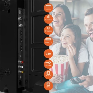 ТЕЛЕВИЗОР 32 ДЮЙМА SMART TV WIFI LED HD DVBT2/S2 H.265/HEVC USB MANTA