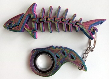 Keyspinner Keyrambit + Shark TikTok Key - брелок PINK FLUO
