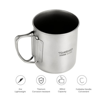 TOMSHOO 300 мл Титановая чашка для питья Cup