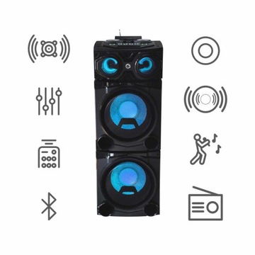 Głośnik Manta Power Audio CUBE SPK 5520 karaoke Radio FM Bluetooth 5.0