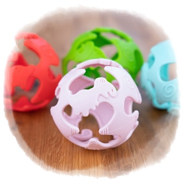 DUMEL GiliGUMS Силиконовый прорезыватель DINO BALL