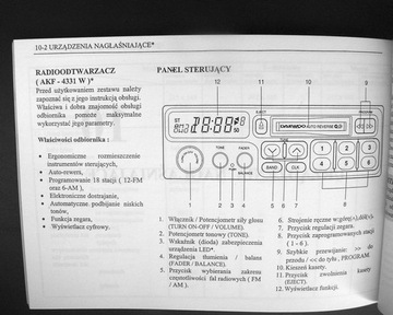 DAEWOO Nubira I (02.1999) - Instrukcja Obsługi