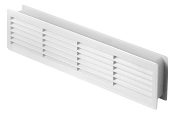 Awenta kratka wentylacyjna do drzwi ŁAZIENKOWYCH 12 x 44 cm WC Biała T15