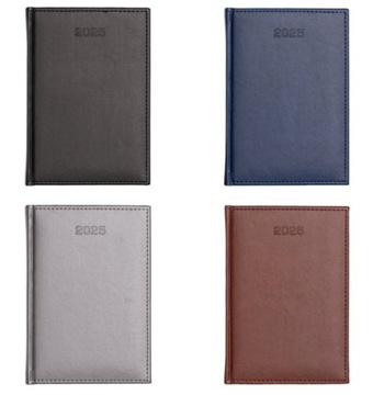 Ежедневник А5 на 2025 год, суббота, воскресенье отдельно, экокожа, замша