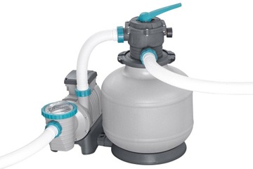 BESTWAY 58486 POMPA PIASKOWA FILTRUJĄCA DO BASENÓW 11355L/h + ZŁĄCZKI, WĘŻE
