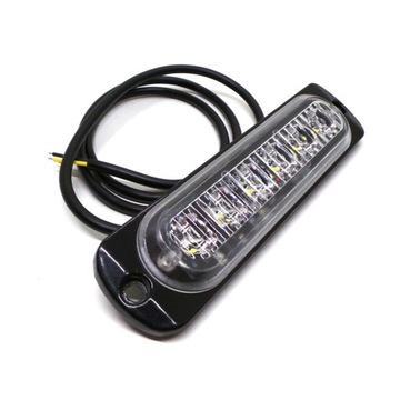 Lampka światło wsteczne 6 LED 12V-24V, biała