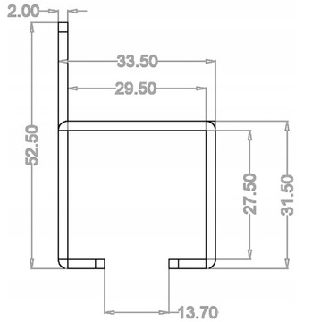 Настенный зажим без проставки EMU 4 шт.
