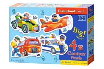 PUZZLE DLA DZIECI 4W1 MAXI UKŁADANKA ZAWODY WYMARZONE PRACE DLA 3 LATKA