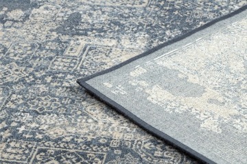 ШЕРСТЯНОЙ КОВЕР 120x170 см ВИНТАЖ темно-синий #MO162