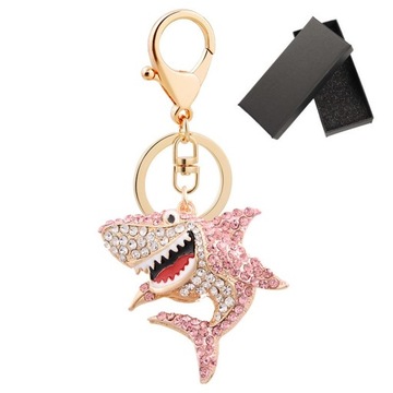 Brelok Do Kluczy Wesoły Różowy Rekin Shark