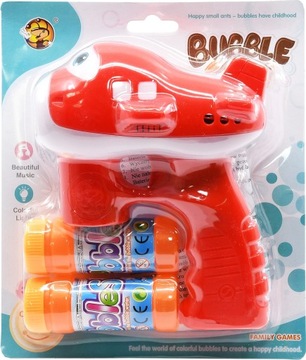 ПИСТОЛЕТ ДЛЯ МЫЛЬНЫХ ПУЗЫРЕЙ ПУЗЫРЬКИ САМОЛЕТ + ЖИДКОСТЬ