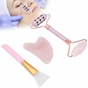 Роликовый массажер для лица Gua Sha Board Набор кистей для маски