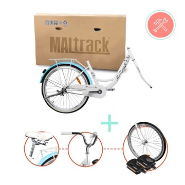 ЖЕНСКИЙ ГОРОДСКОЙ ВЕЛОСИПЕД 26 ДЮЙМОВ, ЖЕНСКАЯ СТАЛЬНАЯ РАМА, КОЛЕСА 17 ДЮЙМОВ, БАГАЖНИК 26 ДЮЙМОВ С ЗВОНКОМ.