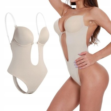 BODY DO SUKNI Biustonosz bez pleców gołe plecy XL