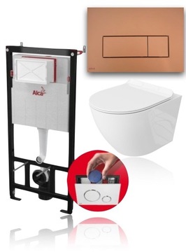 Унитаз, рамка чаши Lavita, матовая медь