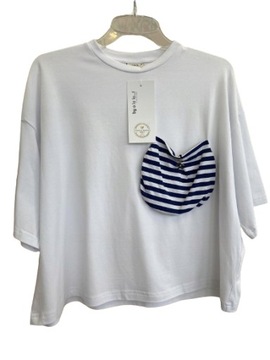 T-shirt Sailor - By o la la...! M Granatowy