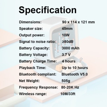 Ретро пиксельный подарок ДИНАМИК + РАДИО + ИГРЫ + БУДИЛЬНИК Сделай сам