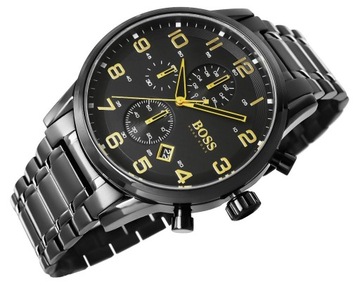 Zegarek męski Hugo Boss Aeroliner 1513275 Czarna bransoleta NA PREZENT +BOX