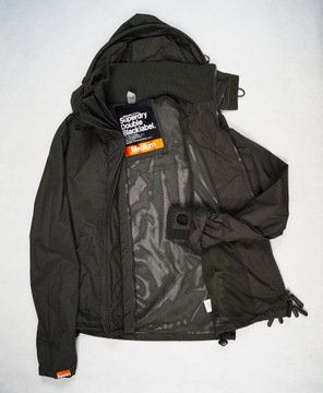 SUPERDRY FIRMOWA SUPER KURTKA Z KAPTUREM - M