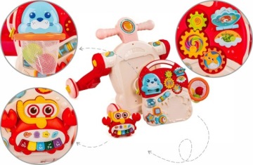 ИНТЕРАКТИВНЫЙ СТОЛ BIKE PUSH RIDER 4В1 РОЗОВЫЙ