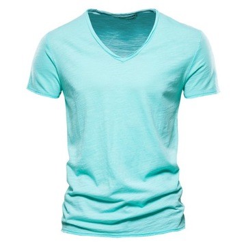 T-SHIRT KOSZULKA MĘSKA BAWEŁNIANA W SEREK - KOLORY