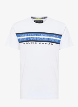 Bruno Banani bawełniany biały t-shirt logo XL