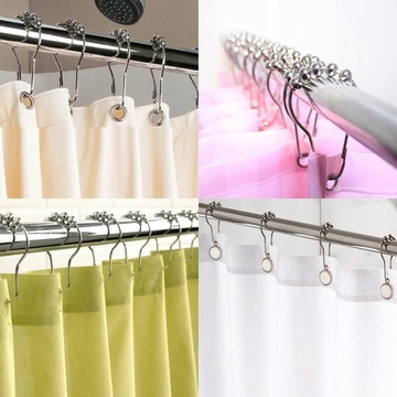 Душевые кольца из нержавеющей стали, 12 шт.