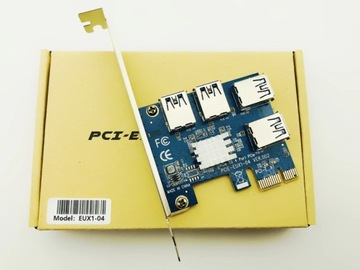 Адаптер Riser PCI-E 1x на 4x USB 3.0 для экскаваторов