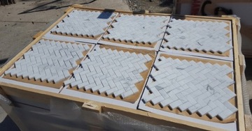 MOZAIKA MARMUROWA PŁYTKI KAMIENNE BIANCO CARRARA