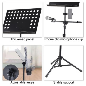 Профессиональная портативная подставка для нот 3-в-1