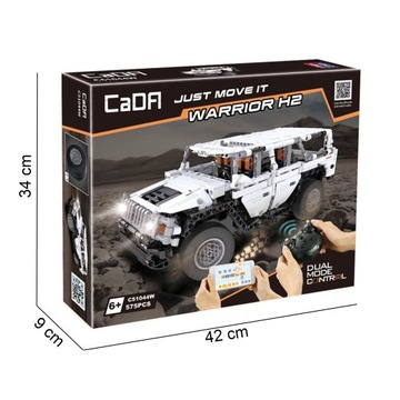 CADA BLOCKS CAR WARRIOR H2 С ДИСТАНЦИОННЫМ УПРАВЛЕНИЕМ, ДВОЙНОЙ РЕЖИМ СО СВЕТОДИОДОМ