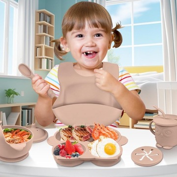 СИЛИКОНОВАЯ ПОСУДА ДЛЯ МЛАДЕНЦЕВ МАЛЕНЬКИХ ДЕТЕЙ, ПИТАЮЩИХ ПРИКОРМ