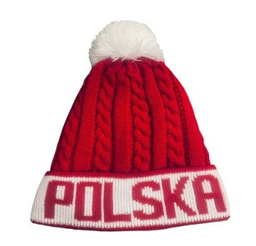ЗИМНЯЯ ШАПКА *ПОЛЬША* ТЕРМОАКТИВНЫЙ ФЛИСОВЫЙ ПОМОН, ДЛЯ ВЕНТИЛЯТОРОВ