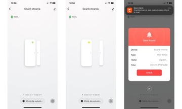 Smart ZigBee 3.0 Tuya Датчик открытия дверей и окон ЧЕРНЫЙ геркон