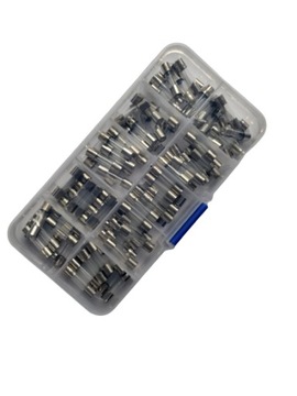 Zestaw bezpieczników szklanych fuse 5x20mm 100 szt