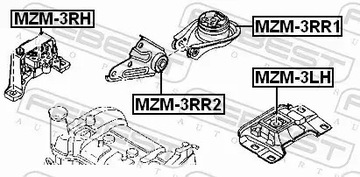 FEBEST ULOŽENÍ MOTORU MZM-3RR1