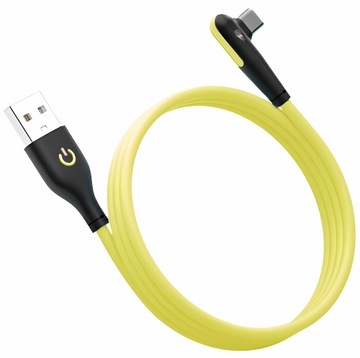 Kabel USB typu C szybkie ładowanie 90° KĄTOWY 1,5m
