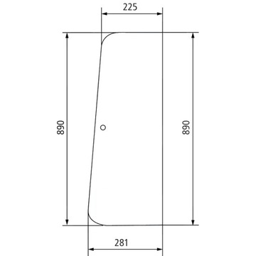 szyba drzwi bezbarwna Case XL 743, 745, 844, 845, 856, 956, 1056, 1255