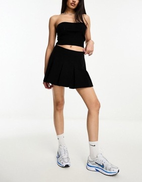 Asos Design XXJ avc CZARNA MINI SPÓDNICA ZAKŁADKI XXS